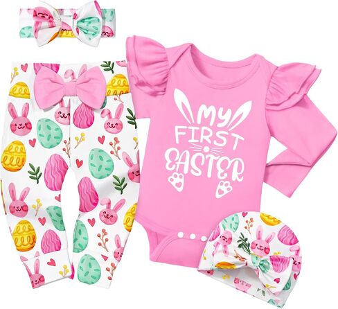 Easter Outfit Baby Girl My First Easter Baby Girl Outfit Ruffle Easter Outfits for Baby Girls Infant Bunny Egg in Saudi Arabia