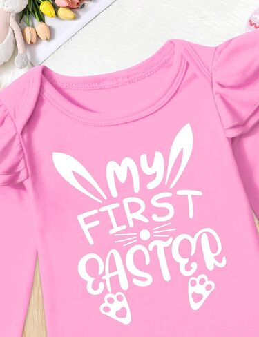 Easter Outfit Baby Girl My First Easter Baby Girl Outfit Ruffle Easter Outfits for Baby Girls Infant Bunny Egg in Saudi Arabia