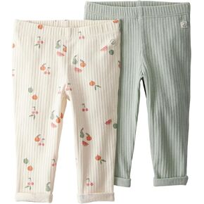little planet by carter's Baby 2-Pack Ribbed Pants Made with Organic Cotton