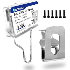Belt Clips, 304 Stainless Steel Drill Tool Clips Hook Kit with Screws N268241 DCD980 DCD985 DCD980L2 DCD985L2