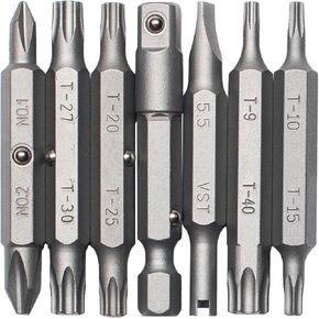 MEGAPRO® Replacement Bit Pack - The Automotive | 6 double-ended bits & Socket Adapter