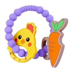 Easter Baby Teething Toy, Cute Easter Egg & Hen Colorful Teetning Toy Baby Toy 0-6 Months Infant Teething Toy, Baby Easter Birthday for Baby Teething Toy with Easter Egg Easter Toys