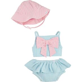 Mud Pie Girls Children's Seersucker Baby 3pc Set