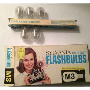 Sylvania M3 Blue Dot Camera Flashbulbs, (Pack of 12)