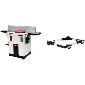 JET 12-Inch Planer/Jointer, Helical Cutterhead, 3 HP, 230V 1Ph (Model JPJ-12BHH) + Mobile Base (708118)