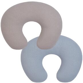 Nursing Pillow Cover, 2 Pack Muslin Nursing Cover for Breastfeeding Pillows, Infant Nursing Pillow Slipcover for Baby Boy Girl Newborn, 100% Cotton Feeding Pillow Covers, Only Cover