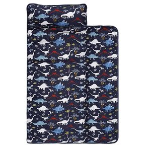 GFU Toddler Nap Mat with Removable Pillow, Rolled Nap Mats for Girls Preschool, Cute Sleeping Bag for Daycare, Napping Mats for Kids with Soft Dot Minky Blanket Ages 3-7 Years, Purple Mermaid