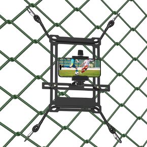 Fence Phone Mount for Baseball Games, Compatible with iPhone, GoPro, Mevo Start, and Cameras, Flexible, Durable, Ideal for Baseball, Softball, and Football Recording