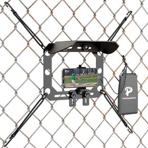 Magnetic Phone Fence Mount with Shade for iPhone, Mevo Start, GoPro, Mounting Kit for Gamechanger, Fence Mount for Recording Baseball,Softball and Tennis Games(Magnetic)