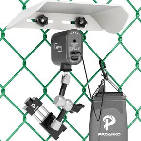 Fence Mount for Mevo Start, GoPro, Phones, Comes with Shade and Carrying Pouch Mounting Kit for Gamechanger to Recording Baseball,Softball and Tennis Games (N8 Pro)