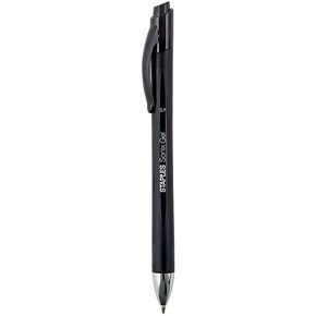 STAPLES 651254 Sonix Retractable Gel-Ink Pens Medium Point Black Dozen (13561-Cc)