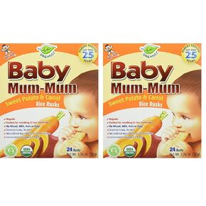 Hot-Kid Baby Mum-Mum Rice Rusks, Sweet Potato & Carrot, 1.76 Ounce (Pack of 2)