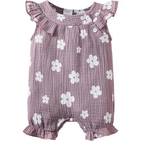 Newborn Baby Girl Clothes Romper Summer Outfits Infant Floral Short Sleeve Romper Jumpsuit Bodysuit
