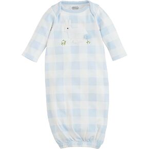 Mud Pie baby-girls Mud Pie Blue Bunny Crochet Gown