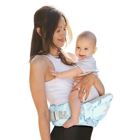 Baby Hip Carrier with Adjustable Waistband & Hip Seat - Ergonomic Infant Carrier for Newborn to Toddler (0-65 lbs) - Hands-Free Baby Holder with Storage Pockets for Parents (Dad/Mom)