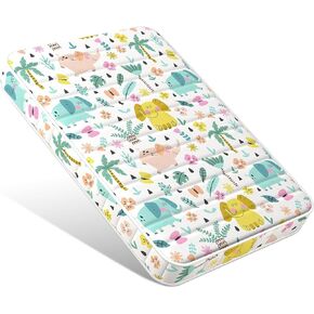 Moonlight Family Noiseless Pack n Play Mattress, 38"x26" Premium Foam Portable Odorless and Steady Playard Fits Only Playpens (28.5 * 39.5"), Elephant