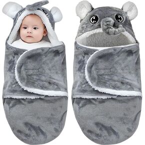 Baby Swaddle Blanket – Ultra Soft Plush Wrap for Newborns 0-6Months, Warm Sherpa Receiving Blanket Essential for Infant Sleep