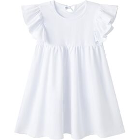 pureborn Baby Toddler Girl Dress Solid Playwear Dresses 0-6T