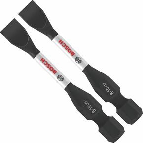 BOSCH ITDSL810202-2 pc. Driven 2 in. Impact Slotted #8-10 Power Bits