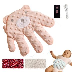 Baby Soothing Palm, Baby Patter for Sleep, Baby Startle Prevention Hand Glove, Electric Baby Hand Sleep Soothers Pillow, Red Bean Filling, Cute for Newborns, Baby Girl, Baby Boy (A)