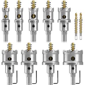 4 Pcs TCT Hole Saw Drill Bit Set,3/4" to 1-1/2" Tungsten Carbide Hole Saws Kit for Stainless Steel Hard Metal Plastic Wood, 1" Cut Depth, with Detachable Pilot Drill Bits, Allen Wrench in Kuwait
