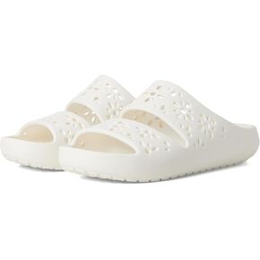 Crocs Unisex-Adult Classic Sandals 2.0 with Floral Cutout Design Slide
