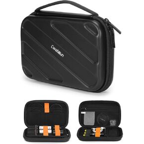 CWATCUN HARD Shell Lens Filter ، حالة سفر منظم إكسسوارات الكاميرا ، والطبقات المزدوجة المقاومة للماء Hardshell All-in-One لـ ND UV CPL Filter Pouch ، و Power Bank ، SD Card