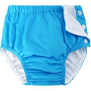 Baby Newborn Reusable Swim Diapers Washable Toddler Unisex Swim Diaper Infant Swimming Diapers White, 0-3 Months