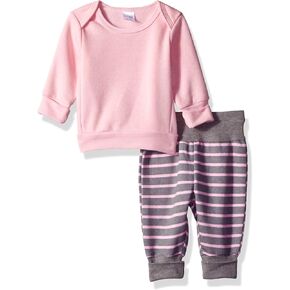 Hanes Baby Girls 'Ultimate Baby Flexy fit fit jogger with sweatshirt set
