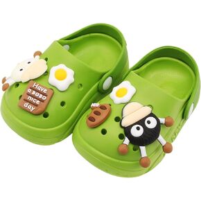 Toddler Shoes Clogs Slide Sandals for 0-8yrs Kids Unisex for Girls and Boys Garden Shoes Cartoon Slides Slip-Resistance Sandals Beach Pool Slippers