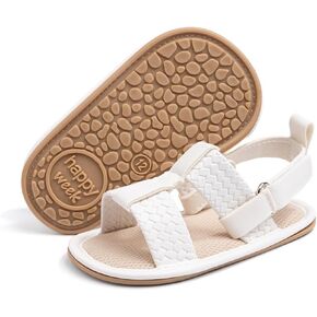 ISINSER Infant Boys Girls Sandals Newborn Closed Toe Summer Outdoor Sandal Baby Nonslip Soft Sole Crib Shoes First Walkers Prewalkers