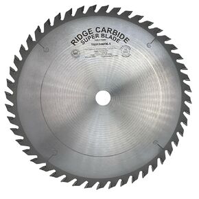 Ridge Carbide 12" 48T, Super Combination Table Saw Blade, Alternate Raker Grind (2+1),+20° Hook, 5/8" Bore, Plate Thickness .080", Full Kerf (0.125") for Cutting Wood and Sheet Goods