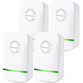 Stop Watt Energy Saving Device, Electricity Saving Box for Electricity Energy Saver Energy Saver Plug-in Saving Device for Home US Plug 90V-250V 30KW (4-Pack)