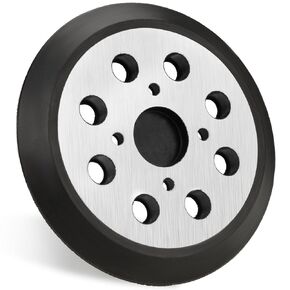 5" 8 Hole Hook & Loop Orbital Sander Metal Pad Compatible with Ryobi PCL406 RS240 RS280 RS280VS RS281VS RS290 P410 P411 Random Orbital Sander Replacement Part for Ryobi # 030157001018