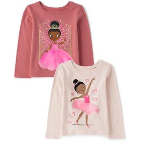 The Children's Place baby-girls And Toddler Assorted Everyday Long Sleeve Graphic T-shirts,multipacks