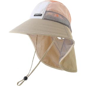 Moon Kitty Baby Girls Sun Hats Infant Toddler Sun Hat Kids Summer Water Hat Outdoor Adjustable Wide Brim Beach Hat UPF 50+