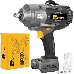 Patotope 1/2" 1623FT-LBS Cordless Impact Gun Compatible with DeWalt Battery, 2200Nm Brushless Electric Wrench with LED Light, High Torque Power Driver Pistola Llave de Impacto for Truck (No Battery)