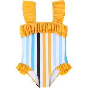 Toddler Girl Swimsuit Stripe One-Piece Swimwear Baby Girl Bathing Suit Summer Beach Bikini 6 Months-5T