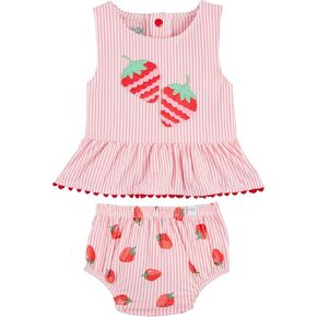 Mud Pie baby-girls Children's Strawberry Baby 2pc