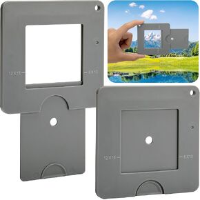 codree 2 Pcs View Finder with Sliding Mechanism- ABS Plastic Color Isolation Drawing View Capture- Adjustable Painting Viewfinder for Drawing, Sketching, Photography, Craft Projects