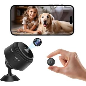 Spy Camera Hidden Camera,WiFi Mini Nanny Cam Wireless Cameras for Home Office Security,APP Control with Motion Detection and Night Vision Black