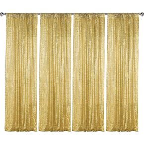 Halloween Black Sequin Backdrop Curtain 2 Panels 2FTx8FT Glitter Black Background Drapes Sparkle Photography Backdrop for Party Wedding Birthday Wall Decoration