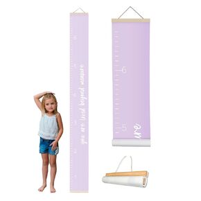 Morxy Canvas Growth Chart for Kids - Unisex Kids Room Wall Decor - Measuring Height Chart- Wall Tape with Height Chart for Kids (Canvas, Plain Beige)