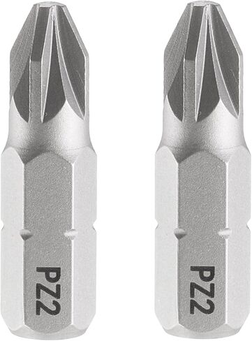 HARFINGTON 2pcs PZ1 Pozi Screwdriver Bit 1/4" Hex Shank 25mm/1" Length Magnetic Phillips Slotted Hex Bits S2 Steel Screw Driver Bit in Saudi Arabia