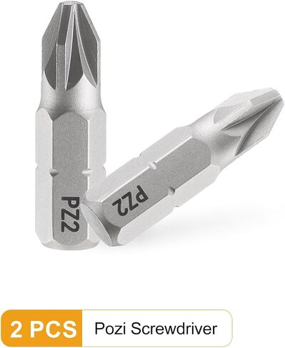 HARFINGTON 2pcs PZ1 Pozi Screwdriver Bit 1/4" Hex Shank 25mm/1" Length Magnetic Phillips Slotted Hex Bits S2 Steel Screw Driver Bit in Saudi Arabia