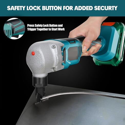 Cordless Nibbler Metal Cutter Compatible with Makita 18V Battery, 18 Gauge Brushless Electric Power Metal Shear W/ 2.0Ah Battery, Sheet Steel Nibbler for Metal, Stainless Steel, Aluminium in Saudi Arabia