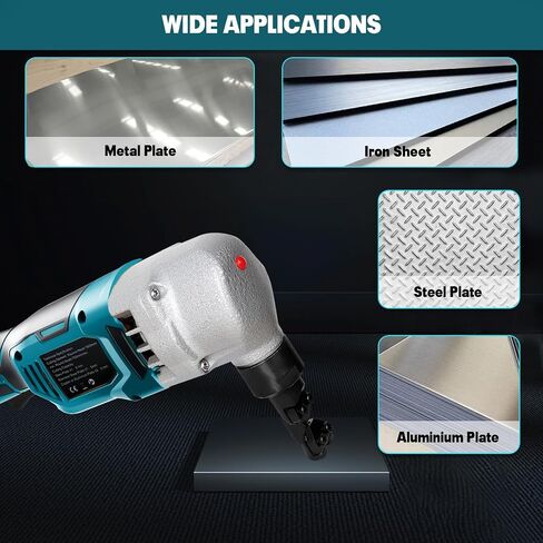 Cordless Nibbler Metal Cutter Compatible with Makita 18V Battery, 18 Gauge Brushless Electric Power Metal Shear W/ 2.0Ah Battery, Sheet Steel Nibbler for Metal, Stainless Steel, Aluminium in Saudi Arabia