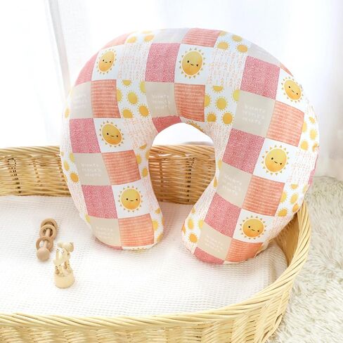 SWESEN 2 Pack Nursing Pillow Cover for Baby Girls, Breastfeeding Pillow Slipcover, Soft Stretchy Snug Fits On Infant Nursing Pillow, Machine Washable & Breathable, Fox & Sun in Kuwait