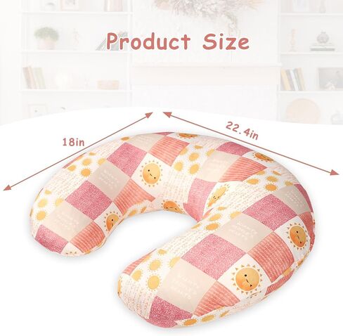 SWESEN 2 Pack Nursing Pillow Cover for Baby Girls, Breastfeeding Pillow Slipcover, Soft Stretchy Snug Fits On Infant Nursing Pillow, Machine Washable & Breathable, Fox & Sun in Kuwait