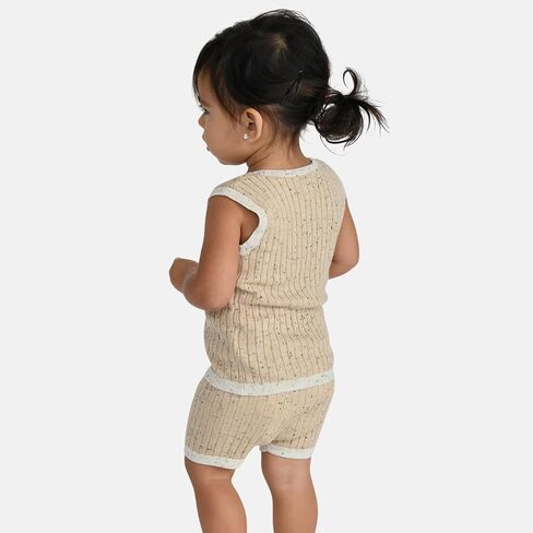 7AM Unisex Baby Biker Shorts - Hug Me Collection Ultra Soft Comfy Short for Newborn & Kids | Retro Cotton Ribbed Knit Design in Kuwait